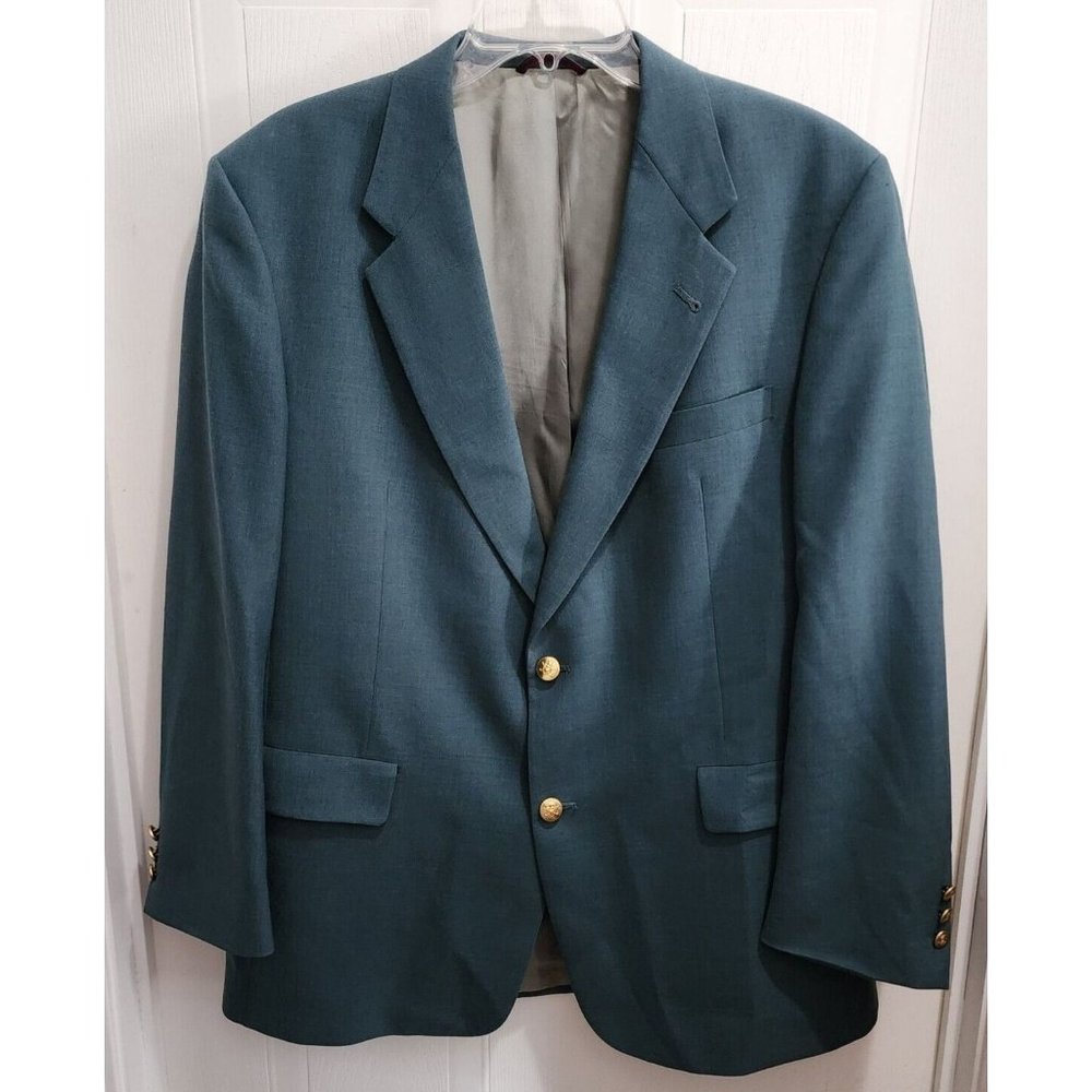Jack Nicklaus Tournament Series Blue Blazer Coat Golf Jacket USA Union Size 44R